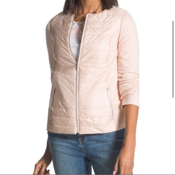 NEW Chicos Zenergy Gloria Novelty Jacket in Papaya Whipped Size 2 (US Large) - Picture 1 of 14